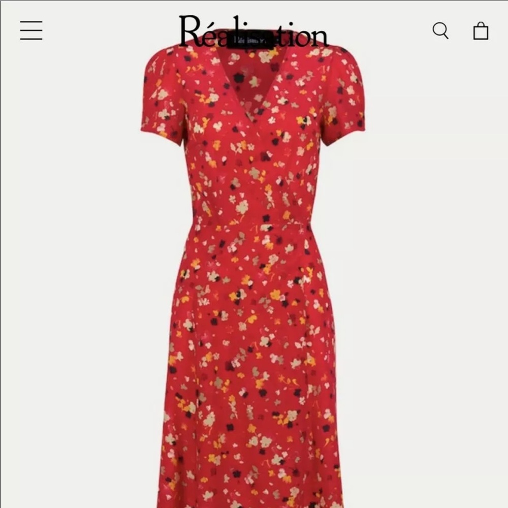 Realisation Par Teale Dress in Rouge Fleur Red